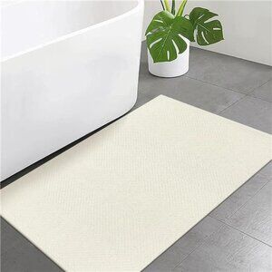 Small Bathroom Rug, 2' x 3' Washable Woven Entryway Rug Low Profile